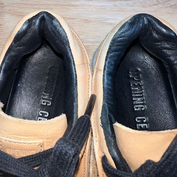 Opening Ceremony Iggy Athleisure Sneaker Exposed Seams Tan Black White Women’s 5 - Picture 12 of 13